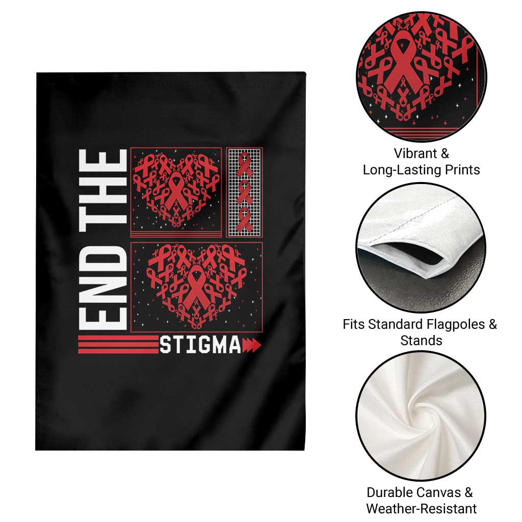 HIV Awareness End The Stigma Garden Flag World AIDS Day Gift - Wonder Print Shop