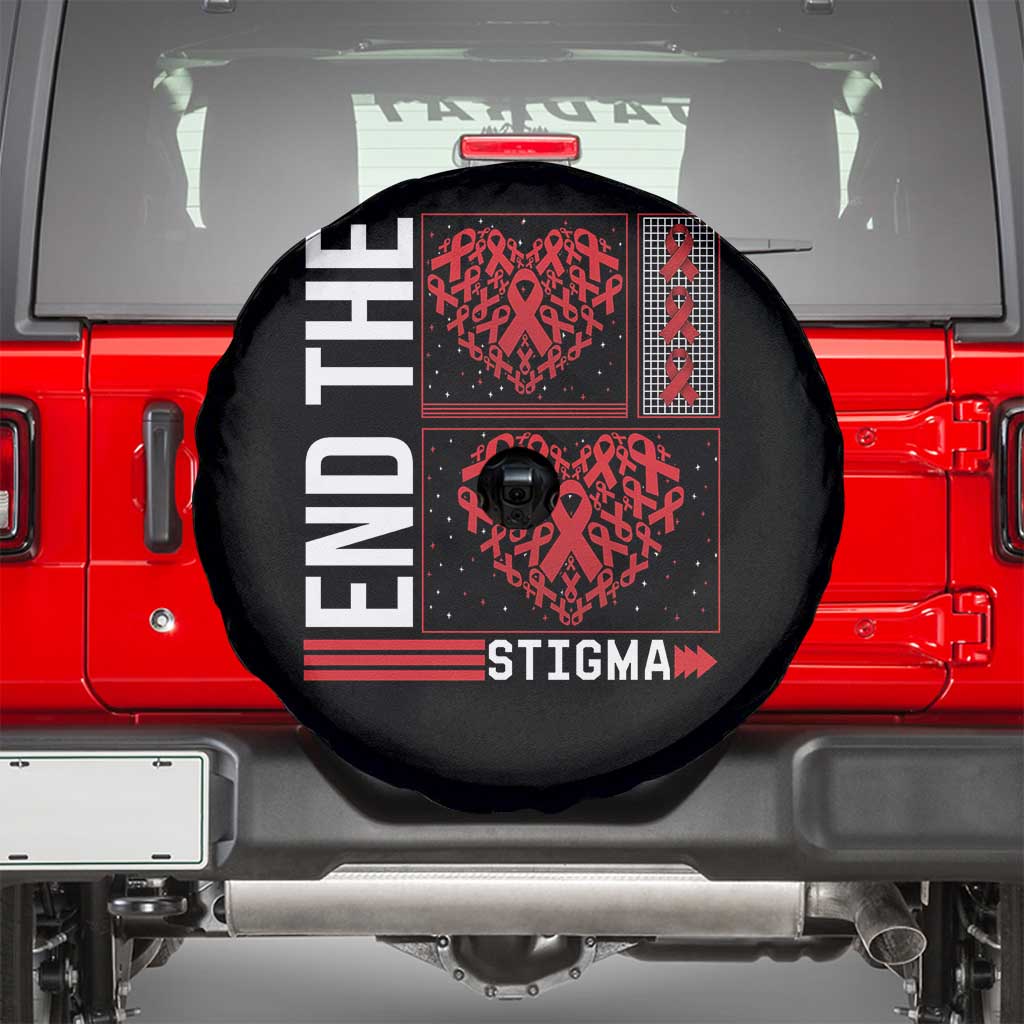 HIV Awareness End The Stigma Spare Tire Cover World AIDS Day Gift - Wonder Print Shop
