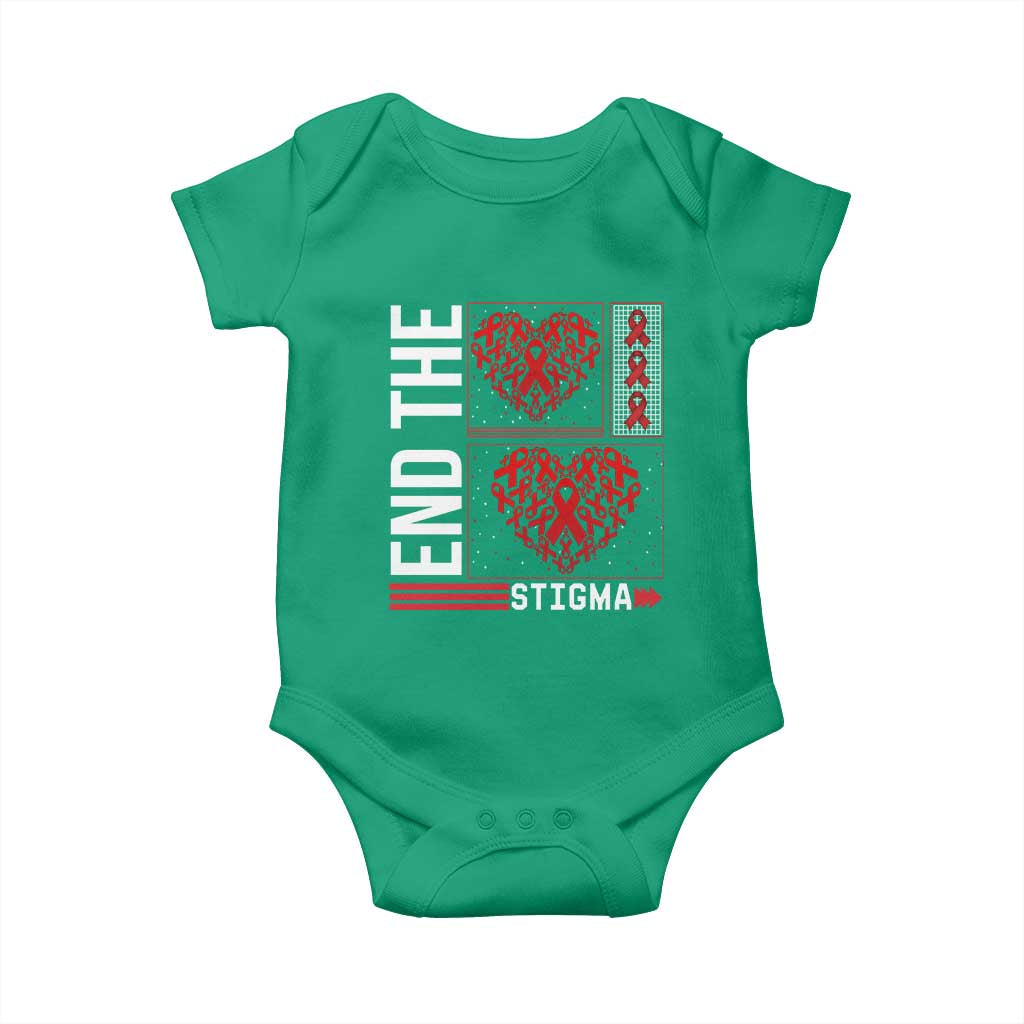 HIV Awareness End The Stigma Baby Onesie World AIDS Day Gift - Wonder Print Shop