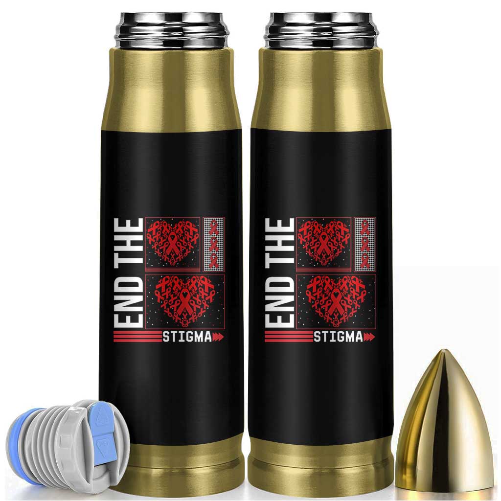 HIV Awareness End The Stigma Bullet Tumbler World AIDS Day Gift - Wonder Print Shop