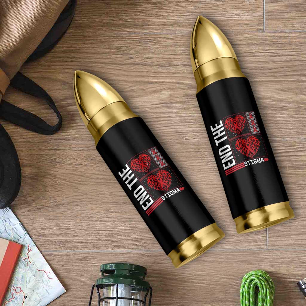 HIV Awareness End The Stigma Bullet Tumbler World AIDS Day Gift - Wonder Print Shop