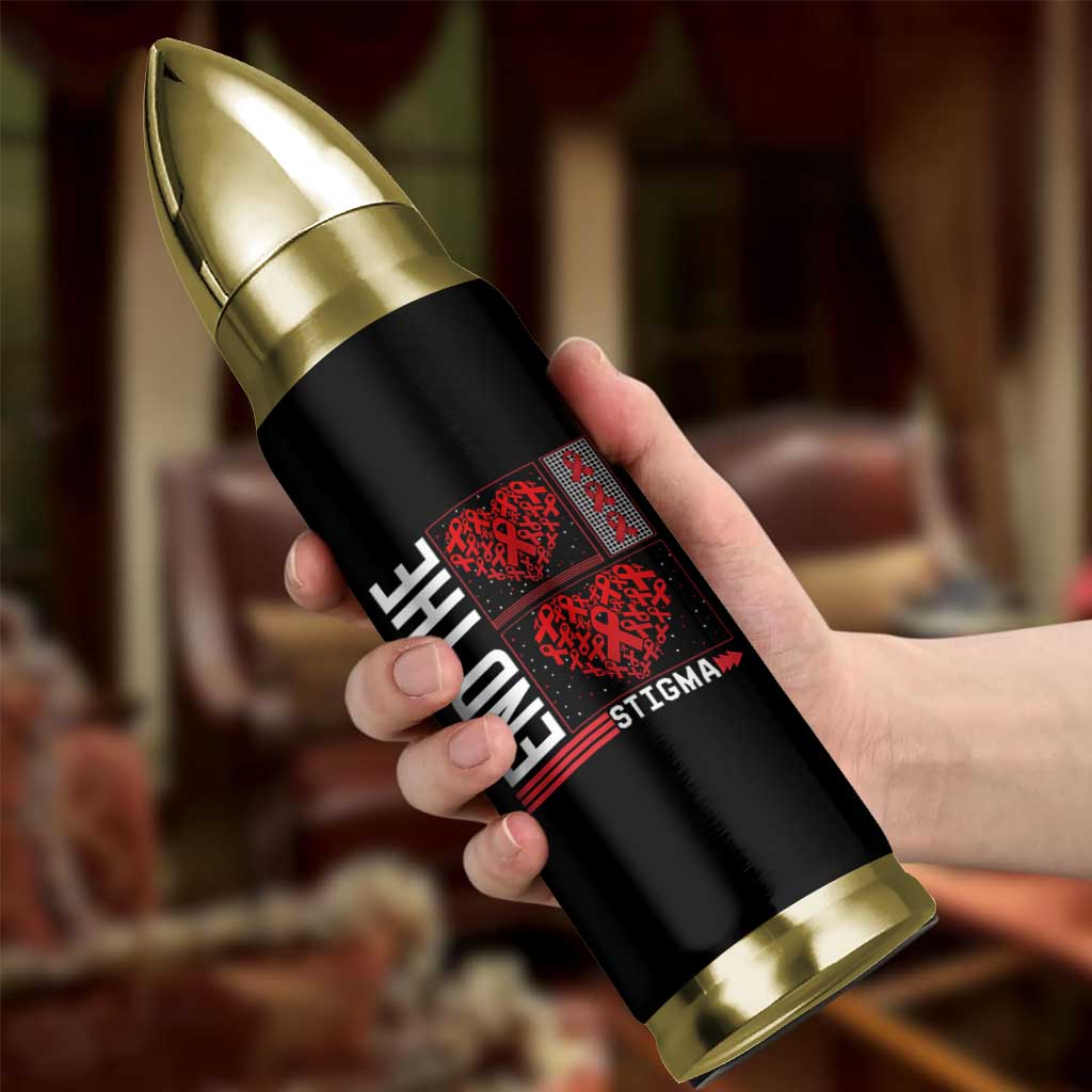 HIV Awareness End The Stigma Bullet Tumbler World AIDS Day Gift - Wonder Print Shop