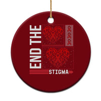 HIV Awareness End The Stigma Ceramic Ornament World AIDS Day Gift - Wonder Print Shop