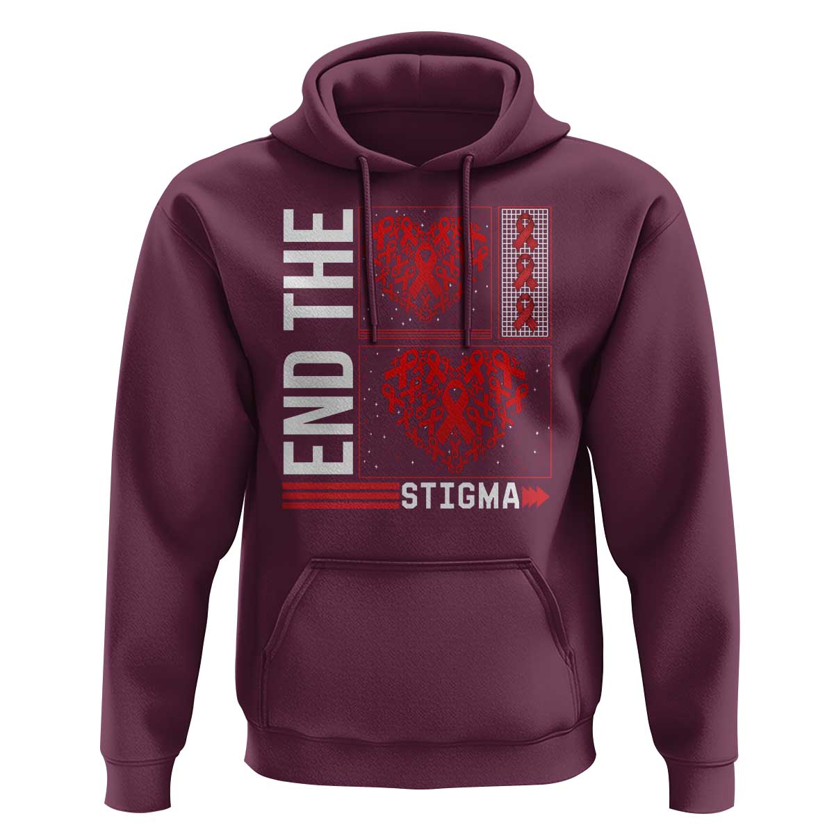 HIV Awareness End The Stigma Hoodie World AIDS Day Gift - Wonder Print Shop