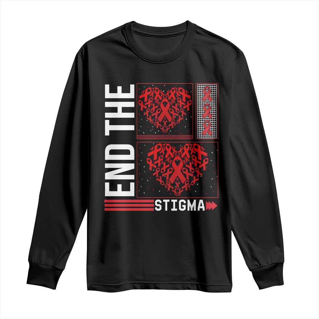 HIV Awareness End The Stigma Long Sleeve Shirt World AIDS Day Gift - Wonder Print Shop