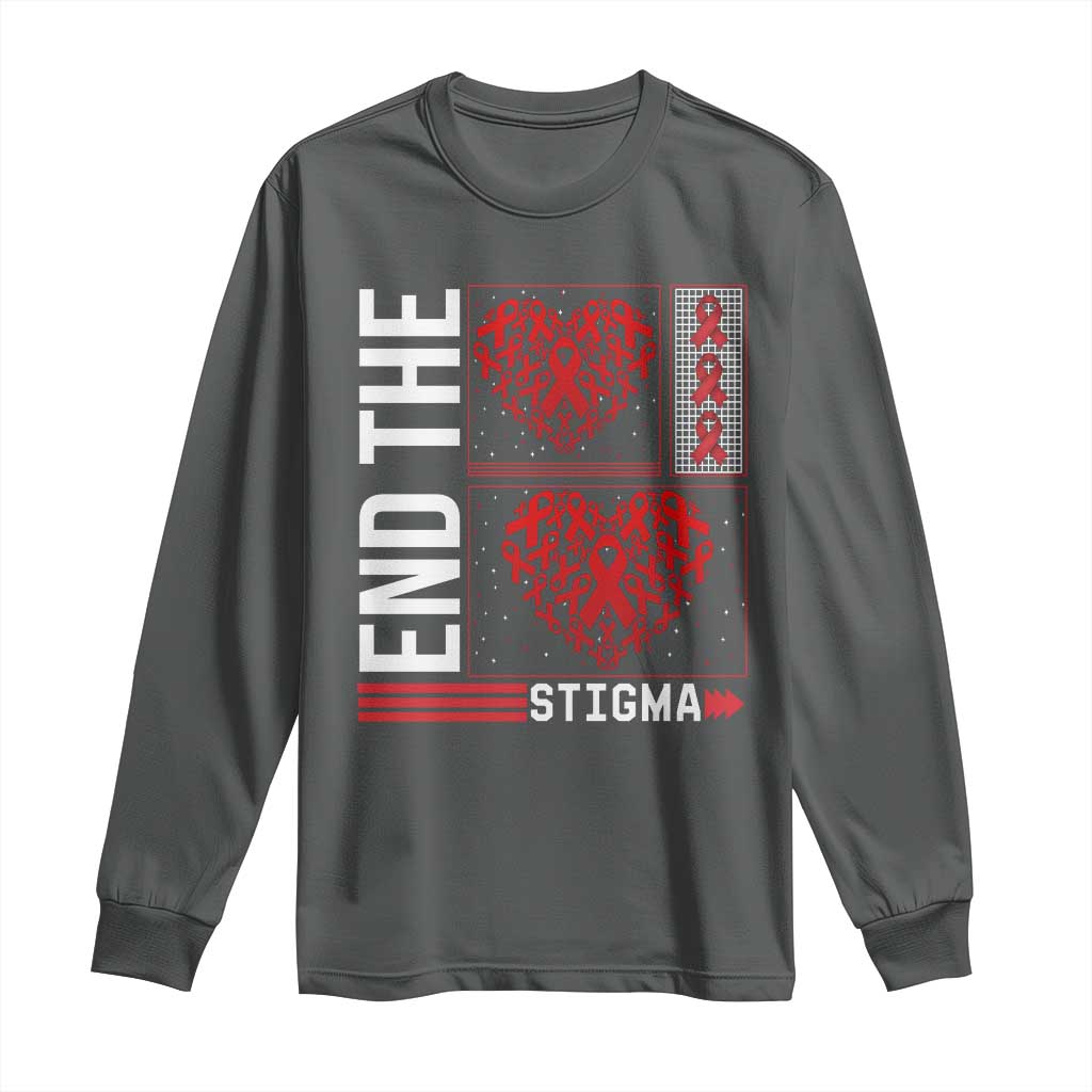 HIV Awareness End The Stigma Long Sleeve Shirt World AIDS Day Gift - Wonder Print Shop