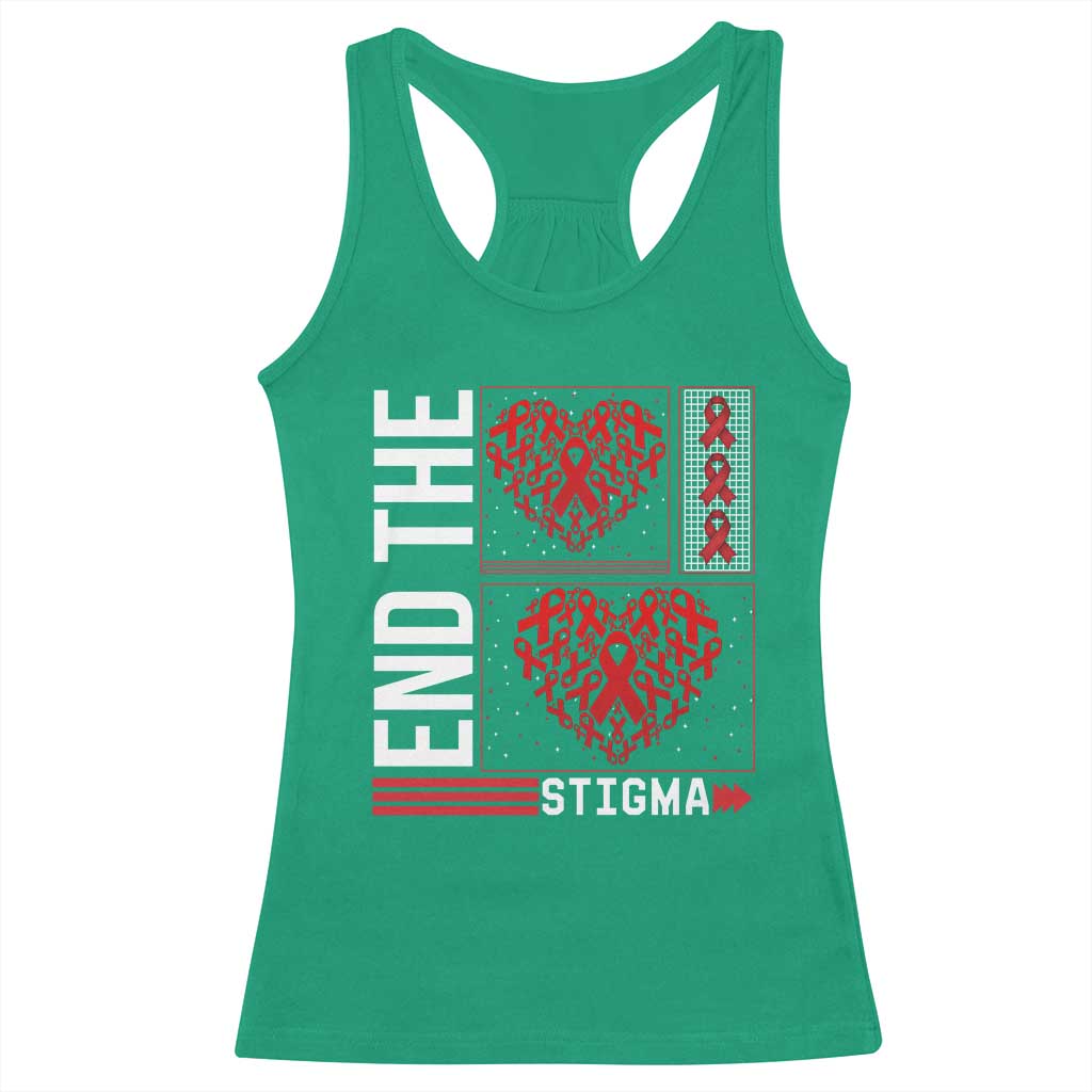 HIV Awareness End The Stigma Racerback Tank Top World AIDS Day Gift - Wonder Print Shop