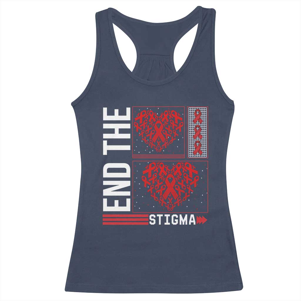 HIV Awareness End The Stigma Racerback Tank Top World AIDS Day Gift - Wonder Print Shop