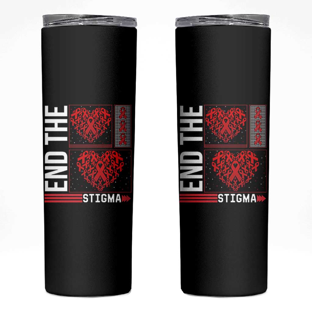 HIV Awareness End The Stigma Skinny Tumbler World AIDS Day Gift - Wonder Print Shop