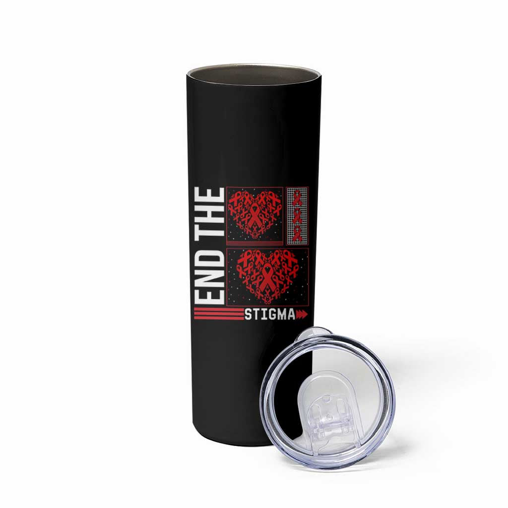 HIV Awareness End The Stigma Skinny Tumbler World AIDS Day Gift - Wonder Print Shop