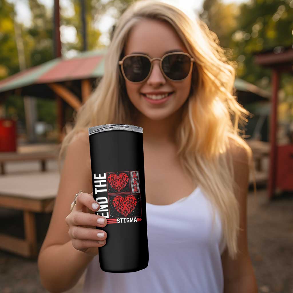 HIV Awareness End The Stigma Skinny Tumbler World AIDS Day Gift - Wonder Print Shop