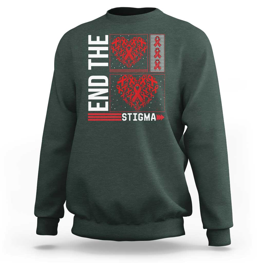 HIV Awareness End The Stigma Sweatshirt World AIDS Day Gift - Wonder Print Shop