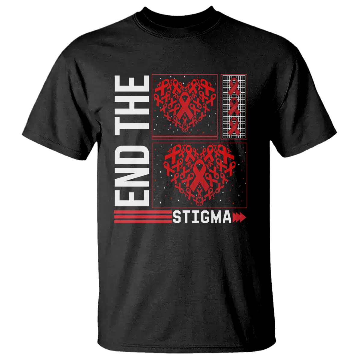 HIV Awareness End The Stigma T Shirt World AIDS Day Gift - Wonder Print Shop