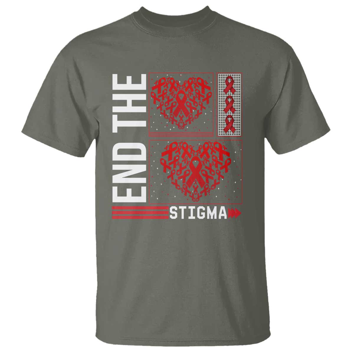 HIV Awareness End The Stigma T Shirt World AIDS Day Gift - Wonder Print Shop