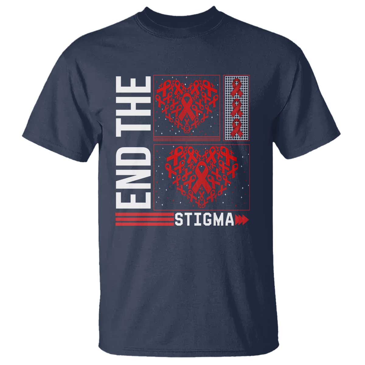 HIV Awareness End The Stigma T Shirt World AIDS Day Gift - Wonder Print Shop