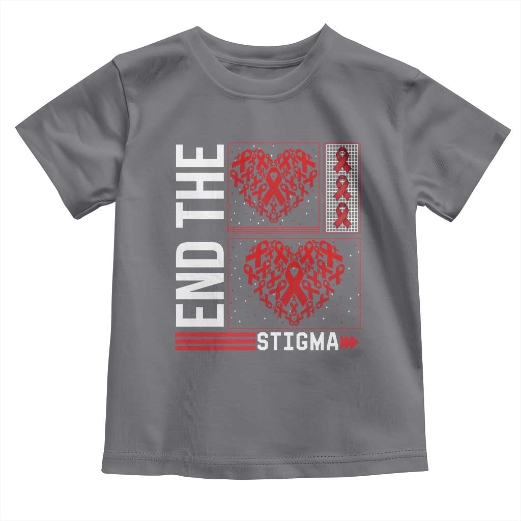 HIV Awareness End The Stigma Toddler T Shirt World AIDS Day Gift - Wonder Print Shop