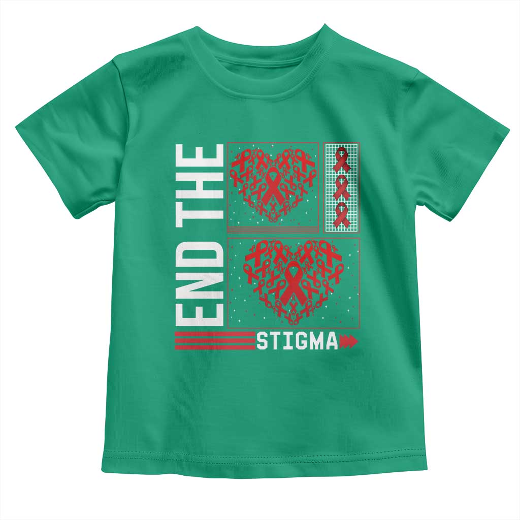 HIV Awareness End The Stigma Toddler T Shirt World AIDS Day Gift - Wonder Print Shop