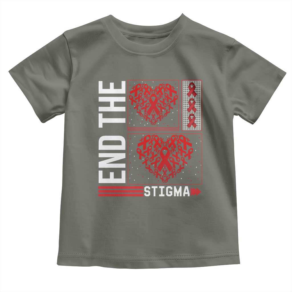 HIV Awareness End The Stigma Toddler T Shirt World AIDS Day Gift - Wonder Print Shop