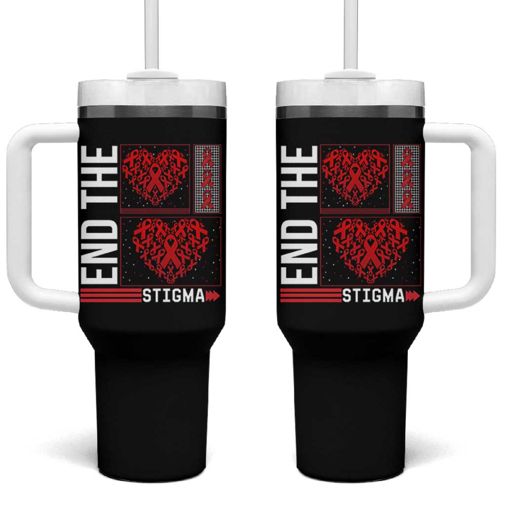 HIV Awareness End The Stigma Tumbler With Handle World AIDS Day Gift - Wonder Print Shop