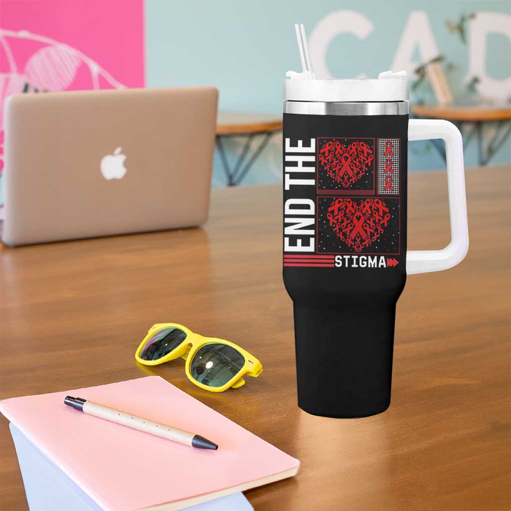 HIV Awareness End The Stigma Tumbler With Handle World AIDS Day Gift - Wonder Print Shop