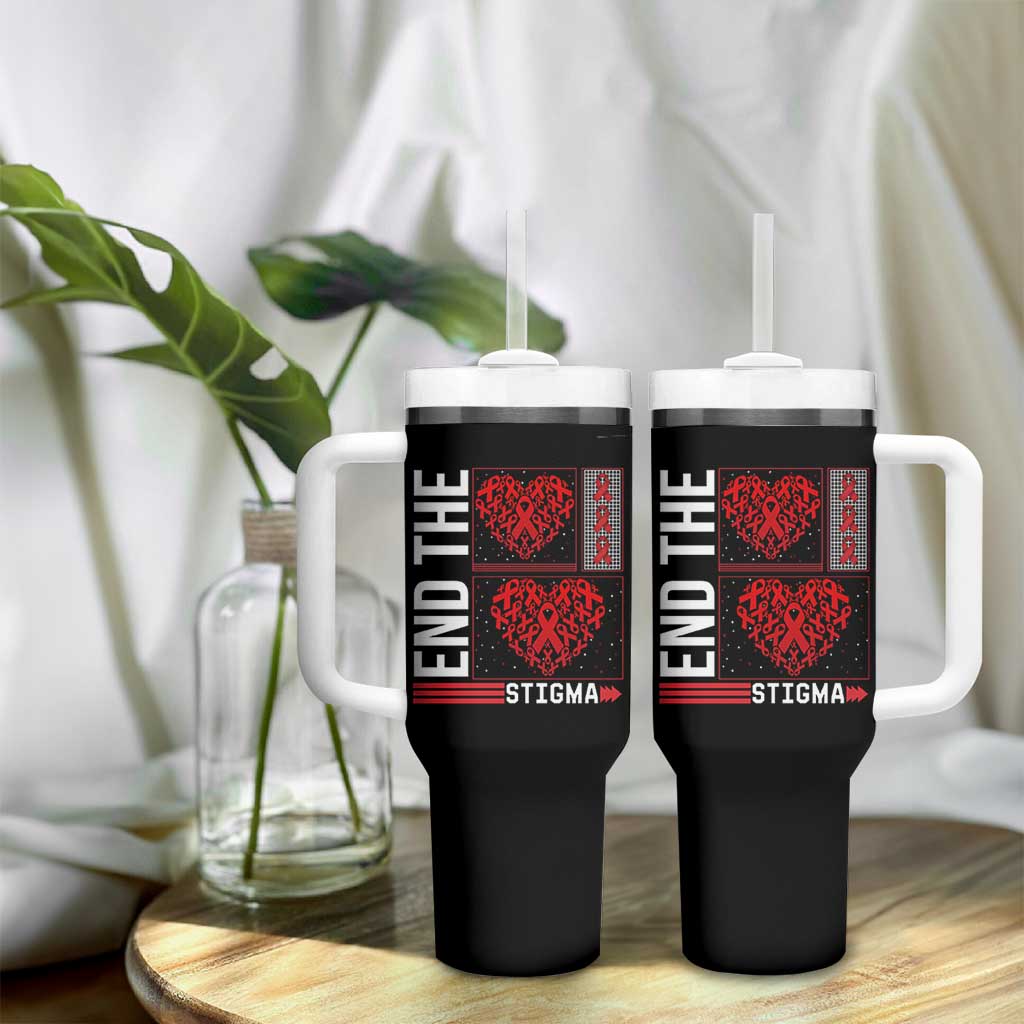 HIV Awareness End The Stigma Tumbler With Handle World AIDS Day Gift - Wonder Print Shop