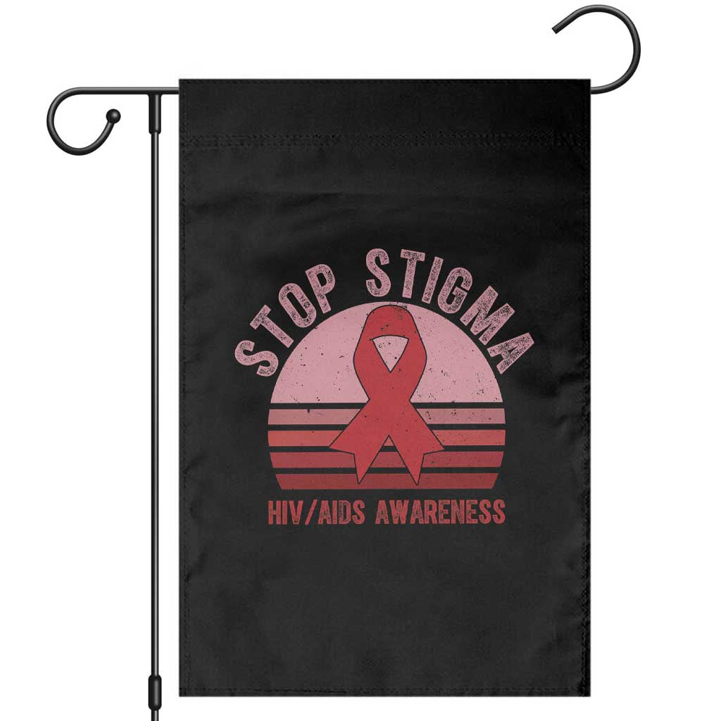 Stop The Stigma HIV Awareness Garden Flag World AIDS Day Gift - Wonder Print Shop