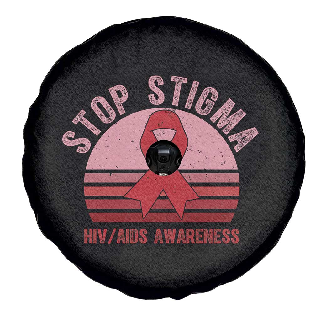 Stop The Stigma HIV Awareness Spare Tire Cover World AIDS Day Gift - Wonder Print Shop