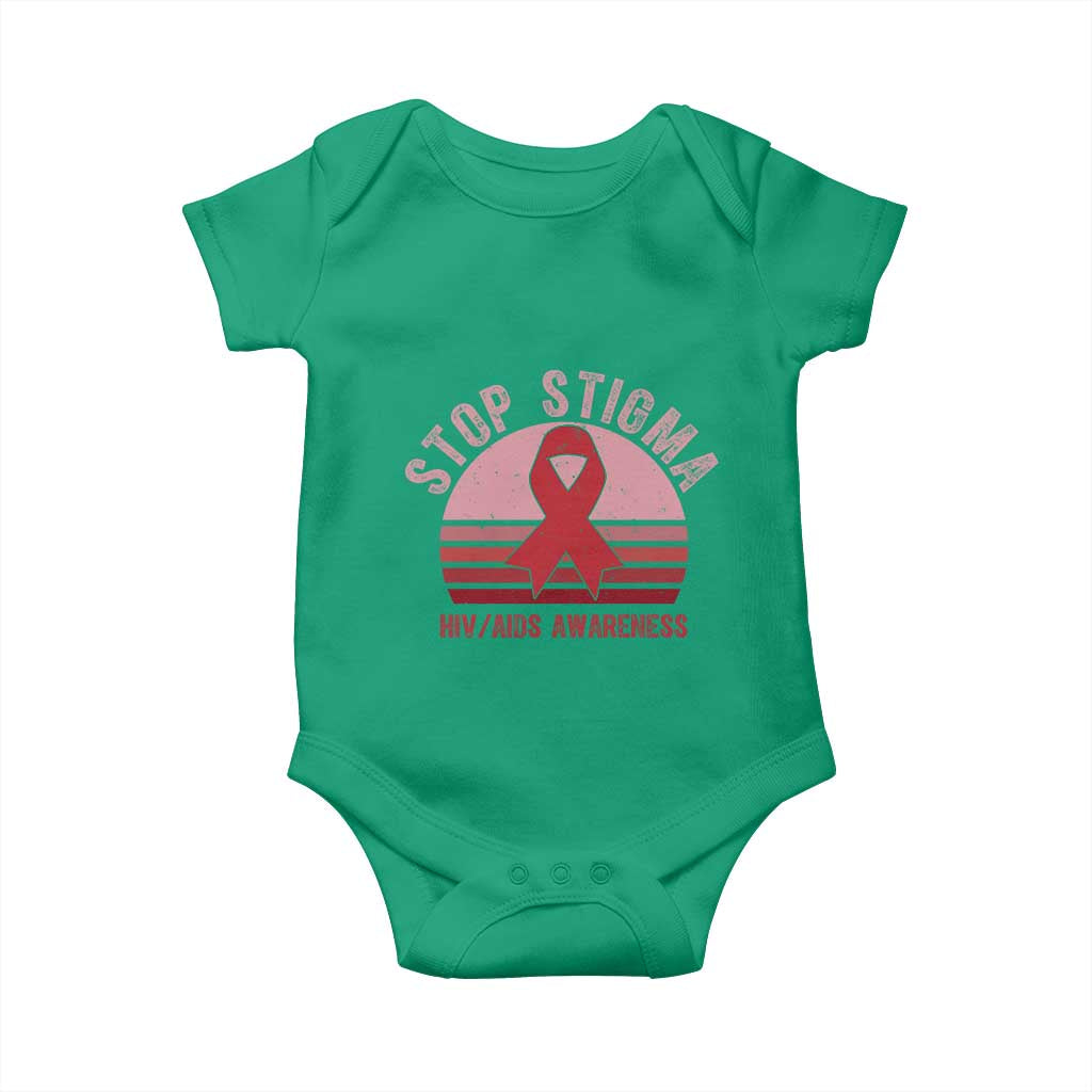 Stop The Stigma HIV Awareness Baby Onesie World AIDS Day Gift - Wonder Print Shop