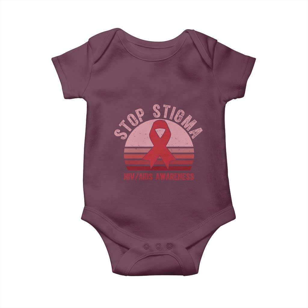Stop The Stigma HIV Awareness Baby Onesie World AIDS Day Gift - Wonder Print Shop