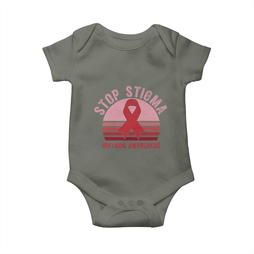 Stop The Stigma HIV Awareness Baby Onesie World AIDS Day Gift - Wonder Print Shop