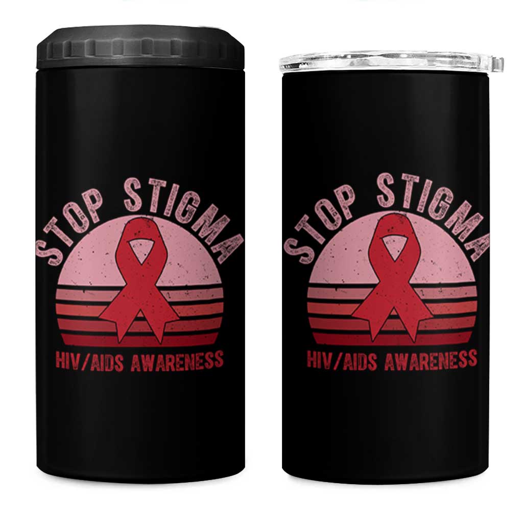 Stop The Stigma HIV Awareness 4 in 1 Can Cooler Tumbler World AIDS Day Gift - Wonder Print Shop
