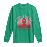Stop The Stigma HIV Awareness Long Sleeve Shirt World AIDS Day Gift - Wonder Print Shop