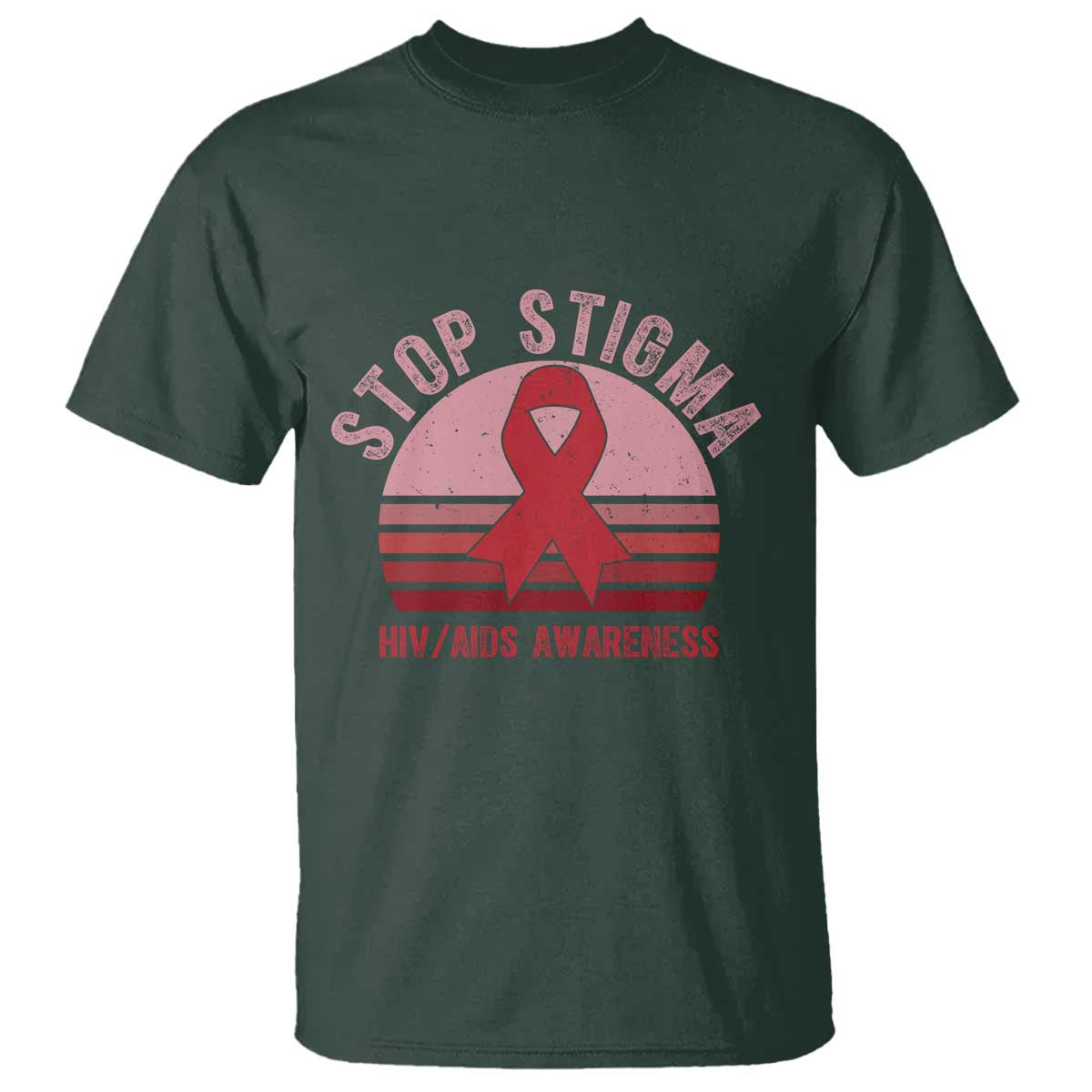 Stop The Stigma HIV Awareness T Shirt World AIDS Day Gift - Wonder Print Shop