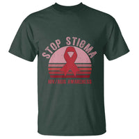 Stop The Stigma HIV Awareness T Shirt World AIDS Day Gift - Wonder Print Shop
