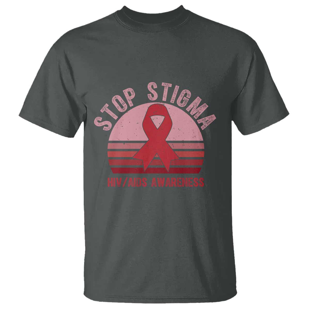 Stop The Stigma HIV Awareness T Shirt World AIDS Day Gift - Wonder Print Shop