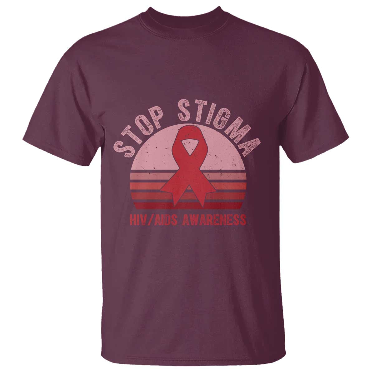 Stop The Stigma HIV Awareness T Shirt World AIDS Day Gift - Wonder Print Shop