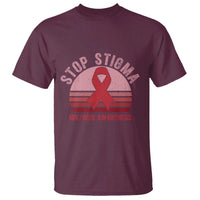 Stop The Stigma HIV Awareness T Shirt World AIDS Day Gift - Wonder Print Shop