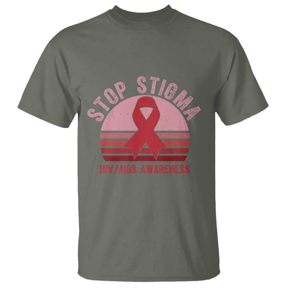 Stop The Stigma HIV Awareness T Shirt World AIDS Day Gift - Wonder Print Shop