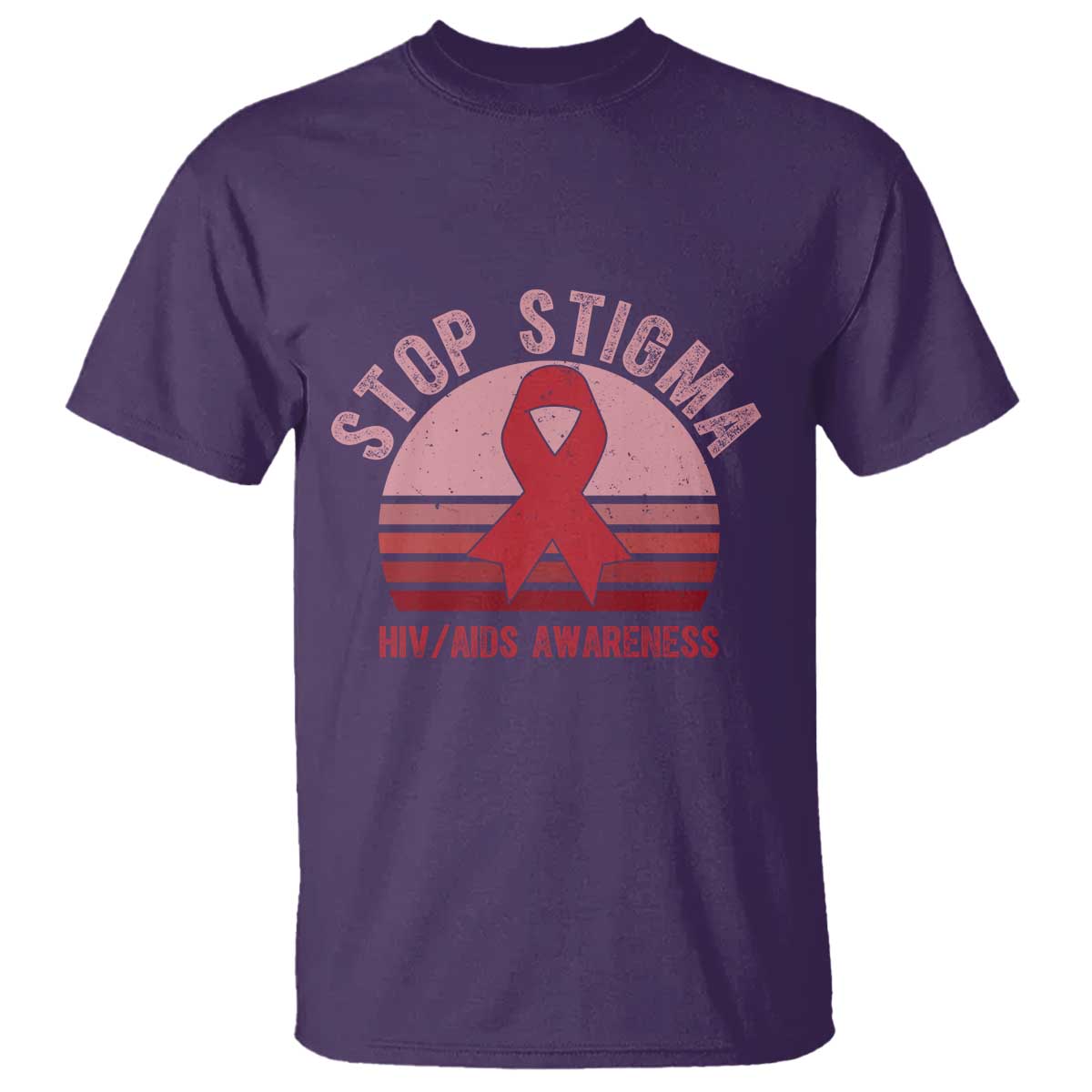 Stop The Stigma HIV Awareness T Shirt World AIDS Day Gift - Wonder Print Shop