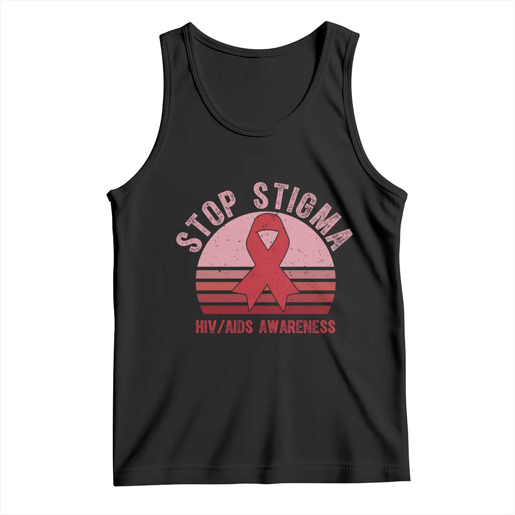 Stop The Stigma HIV Awareness Tank Top World AIDS Day Gift - Wonder Print Shop