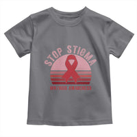Stop The Stigma HIV Awareness Toddler T Shirt World AIDS Day Gift - Wonder Print Shop