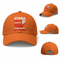 Stigma Hurts Awareness Heals Baseball Cap HIV Awareness Red Ribbon Support Gift
