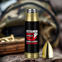 Stigma Hurts Awareness Heals Bullet Tumbler HIV Awareness Red Ribbon Support Gift - Wonder Print Shop