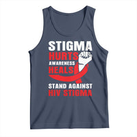 Stigma Hurts Awareness Heals Tank Top HIV Awareness Red Ribbon Support Gift - Wonder Print Shop