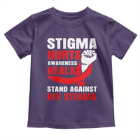 Stigma Hurts Awareness Heals Toddler T Shirt HIV Awareness Red Ribbon Support Gift - Wonder Print Shop