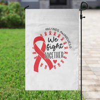 HIV Awareness Red Ribbon Support Gift Garden Flag We Fight Together - Wonder Print Shop