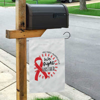 HIV Awareness Red Ribbon Support Gift Garden Flag We Fight Together - Wonder Print Shop