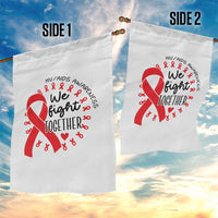 HIV Awareness Red Ribbon Support Gift Garden Flag We Fight Together - Wonder Print Shop