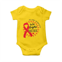 HIV Awareness Red Ribbon Support Gift Baby Onesie We Fight Together - Wonder Print Shop