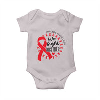 HIV Awareness Red Ribbon Support Gift Baby Onesie We Fight Together - Wonder Print Shop